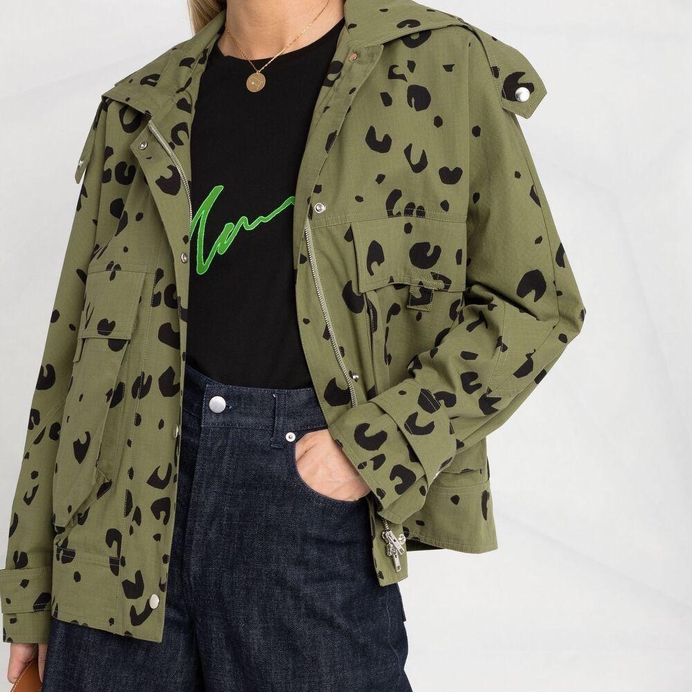 Kenzo Two-Tone Leopard Print Jacket Size 34 (2)